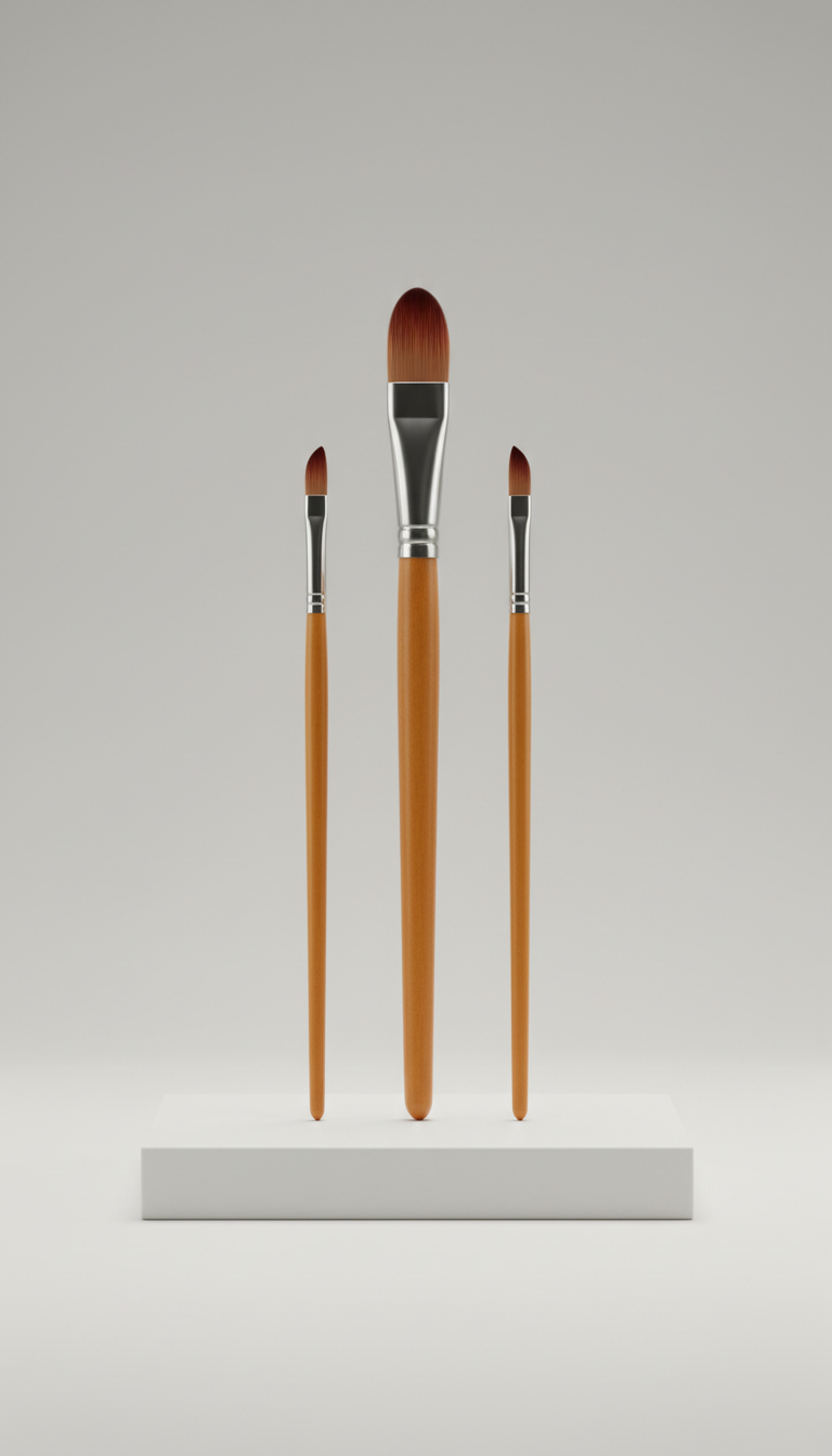 Sable Brush Set with Maple Handles