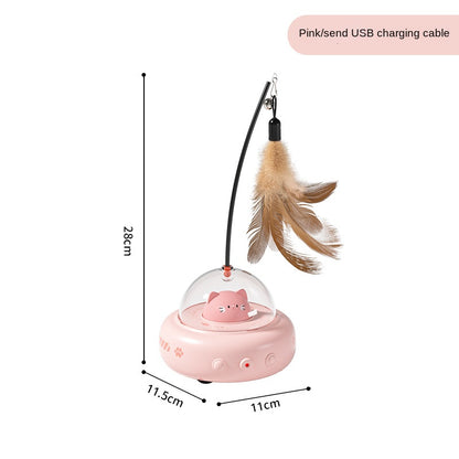 Smart Cat Toy Feather Teaser Stick Pet Toy